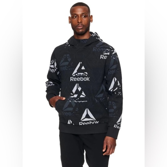 Reebok Men's Unwind Hoodie Black Size Large NWOT - Picture 2 of 8